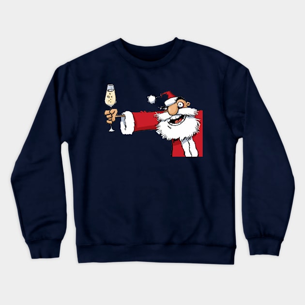 santa drunk Crewneck Sweatshirt by Mihajr